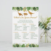 Papier Dinosaur Safari Ce qui est dans votre sac Jeu de d (Debout devant)