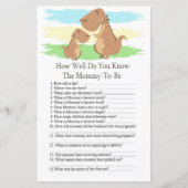 Papier Dinosaur T-rex vous connaissez bien le baby shower (Devant)