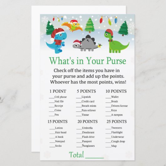 Papier dinosaure de Noël Père Noël Qu'y a-t-il dans votre (Devant / Derrière)