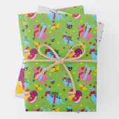 Papier Dinosaure de Noël pour enfants (En situation)