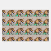 Papier Dinosaure - Enveloppement Cadeau Dino Abstr (Devant 3)
