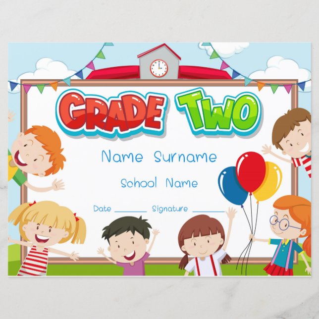 Papier Diplôme de deuxième année (Devant)