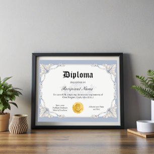 Papier Diplôme de diplôme modifiable Certificat de diplôm