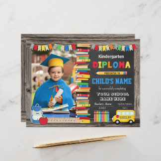 Papier Diplôme d'études secondaires avec photo