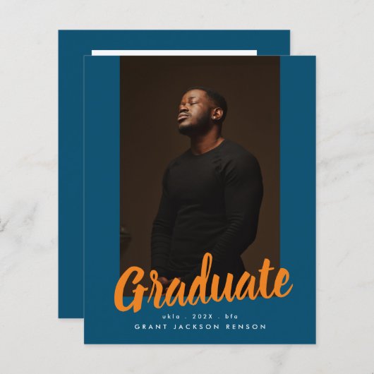 Papier Diplôme en photo de l'Université Bleue d'Orange (Devant / Derrière)