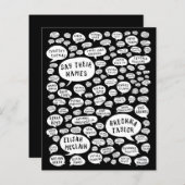 Papier dire leurs noms (Devant / Derrière)