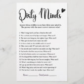 Papier Dirty Minds Fête des mariées Jeu Humour Amusant Ad (Devant)