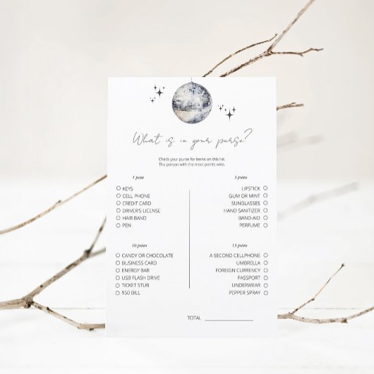 Papier Disco Ce Qui Est Dans Votre Jeu De Fête des mariée