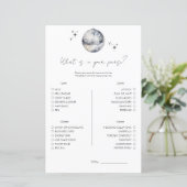 Papier Disco Ce Qui Est Dans Votre Jeu De Fête des mariée (Debout devant)