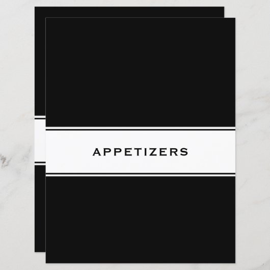 Papier Divider chapitre livre de recettes | Entrées (Devant / Derrière)