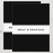 Papier Divider chapitre livre de recettes | Viande et fru (Devant / Derrière)