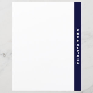 Papier Divider de livre de cuisine Marine & White Tar