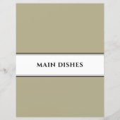 Papier Divider de livre de cuisine | Plats principaux | S (Dos)
