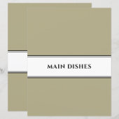 Papier Divider de livre de cuisine | Plats principaux | S (Devant / Derrière)