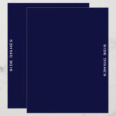 Papier Divider de recette | Bleu et blanc de la marine |  (Devant / Derrière)