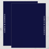 Papier Divider de recette | Bleu et blanc | Gâteaux et co (Devant / Derrière)