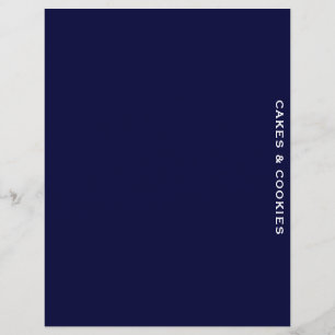 Papier Divider de recette Bleu et blanc Gâteaux et co