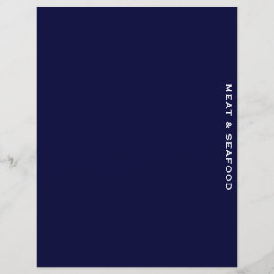 Papier Divider de recette Bleu et blanc Viande et fru
