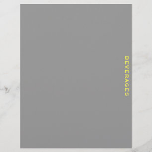 Papier Divider de recette Boissons gris et jaune