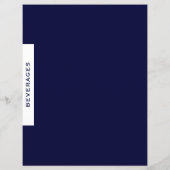 Papier Divider de recette | Boissons | Marine & White (Dos)