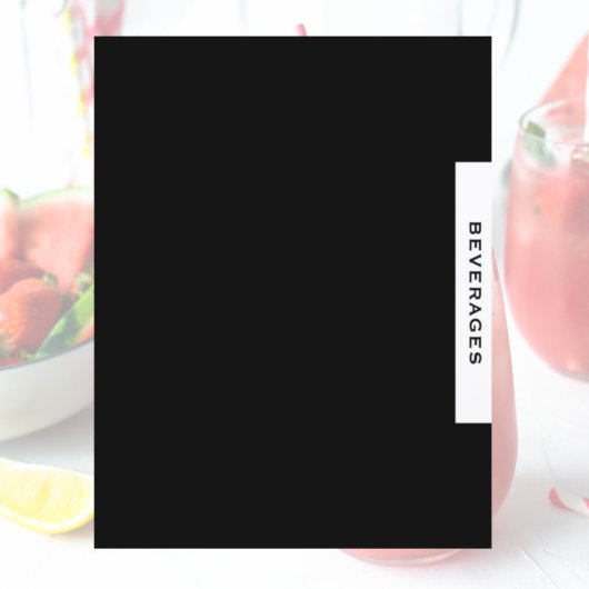 Papier Divider de recette | Boissons | Noir et blanc