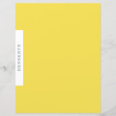 Papier Divider de recette | Catégorie de dessert | Simple (Dos)