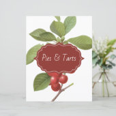 Papier Divider de recette de cerise botanique (Debout devant)