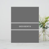 Papier Divider de recette | Desserts | Gris (Debout devant)