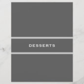 Papier Divider de recette | Desserts | Gris (Devant)