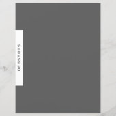 Papier Divider de recette | Desserts | Gris et blanc (Dos)