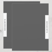 Papier Divider de recette | Desserts | Gris et blanc (Devant / Derrière)