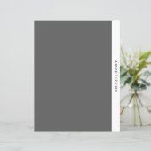 Papier Divider de recette | Entrées | Gris simple et blan (Debout devant)