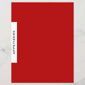 Papier Divider de recette | Entrées | Noir rouge et blanc (Dos)