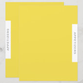 Papier Divider de recette | Entrées | Simple jaune (Devant / Derrière)