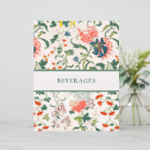 Papier Divider de recette | Floral élégant | Boissons (Debout devant)