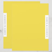 Papier Divider de recette | Gâteaux et cookies | jaune (Devant / Derrière)