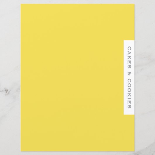 Papier Divider de recette | Gâteaux et cookies | jaune (Devant)