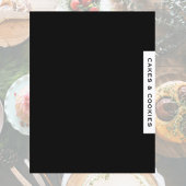 Papier Divider de recette | Gâteaux et cookies | Noir et 