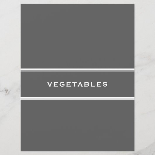 Papier Divider de recette | Légumes | Gris (Devant)