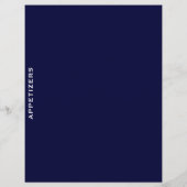 Papier Divider de recette | Marine & White | Entrées (Dos)
