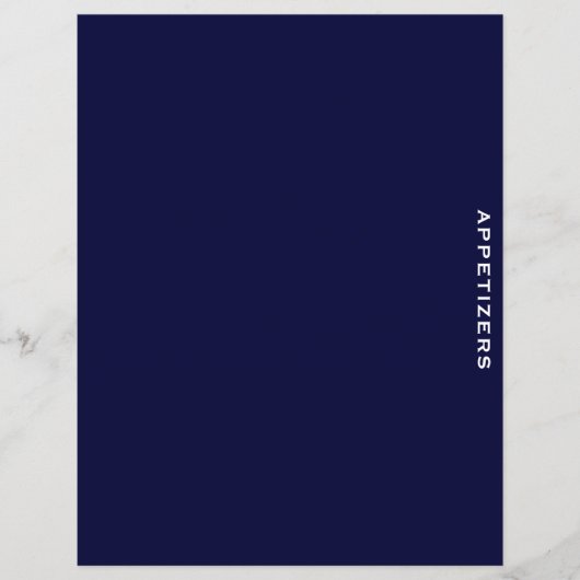 Papier Divider de recette | Marine & White | Entrées (Devant)
