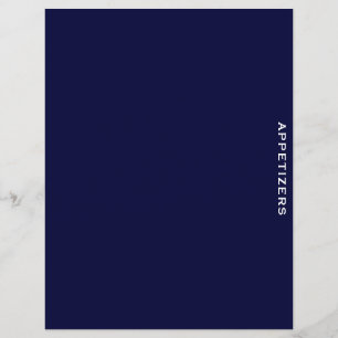 Papier Divider de recette Marine & White Entrées