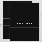Papier Divider de recette | Noir et blanc | Entrées (Devant / Derrière)