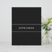 Papier Divider de recette | Noir et blanc | Entrées (Debout devant)