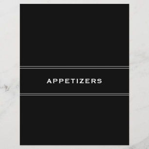 Papier Divider de recette Noir et blanc Entrées