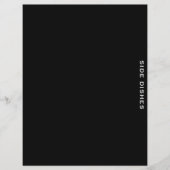 Papier Divider de recette | Noir et blanc | Plats Côtés (Devant)