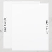 Papier Divider de recette | Plats Côtés | Blanc simple (Devant / Derrière)