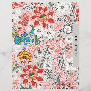 Papier Divider de recette   Plats Côtés   Élégant floral