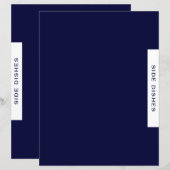 Papier Divider de recette | Plats Côtés | Simple Navy & W (Devant / Derrière)