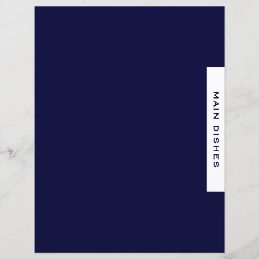 Papier Divider de recette | Plats principaux | Simple Nav (Devant)